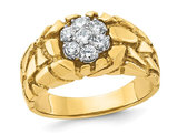 Men's 1/2 Carat (ctw) Lab-Grown Diamond Ring in 14K Yellow Gold